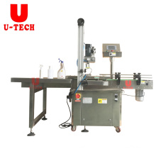 Automatic glass Plastic bottle Jar beer Stelvin Spindle screw cap capper ropp tightening sealing capping machine